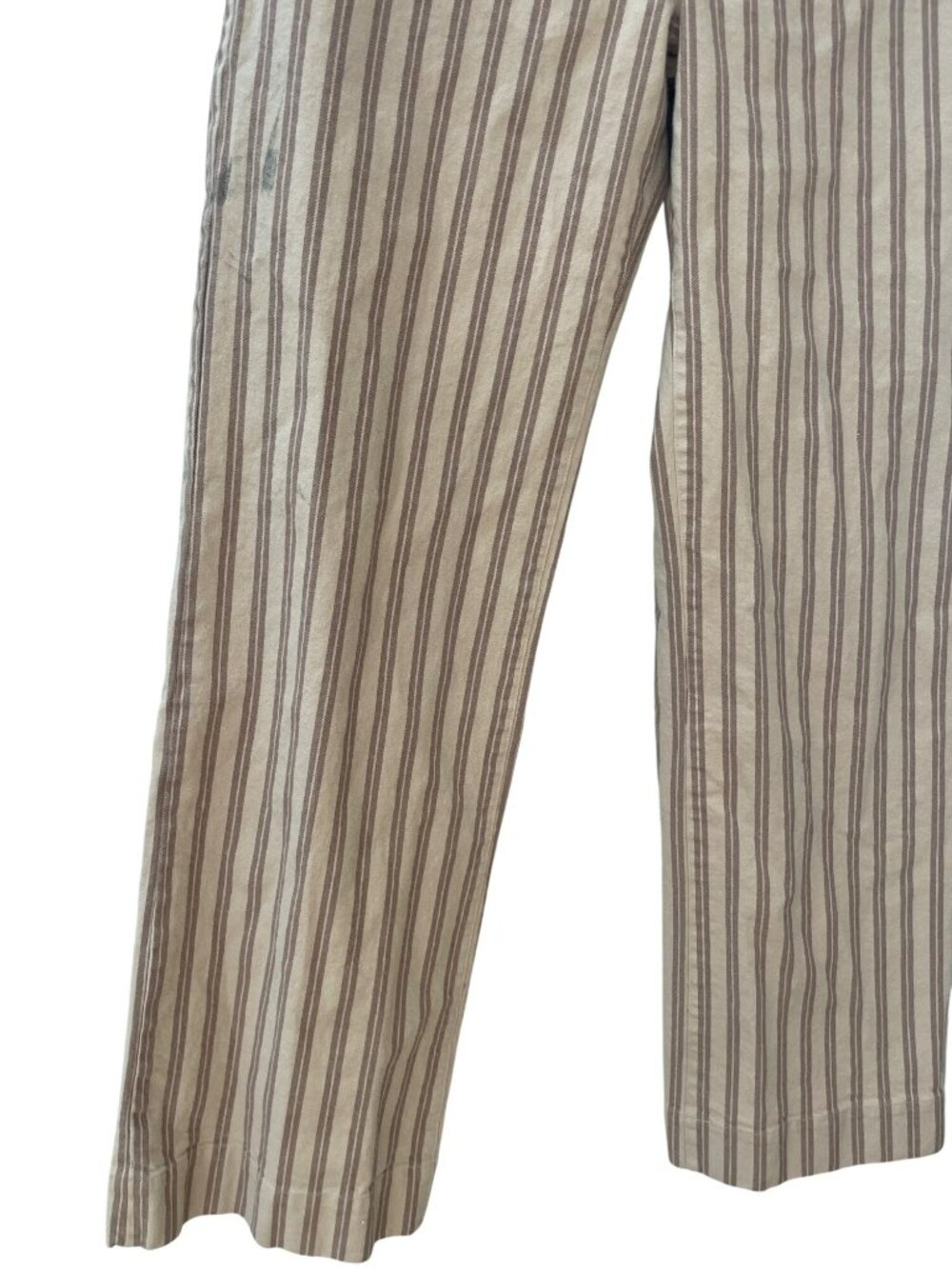 Faherty Twill Tide Slim Straight Pants Ebb-Pebble Shore Stripe Cotton Wmns Sz 29 - Picture 3 of 15